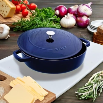 Staub Braiser Dark Blue 4qt Perfect for Home Chefs