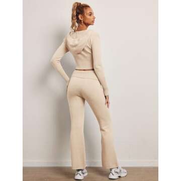 LILLUSORY 2 Two Piece Sets Women 2025 Fall Fashion Casual Trendy Sexy Y42K Clothes Sweatsuit Sweat Suit Matching Loungewear Lounge Pants Hoodies Sweater Outfits Clothing