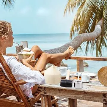 Coconut Opener, Coconut Opener Kit with Hammer Stainless Steel Opening Utensil Premium Wooden Handle Coconut Opener Tool Set for Young Coconuts Easy and Safe for Your Family