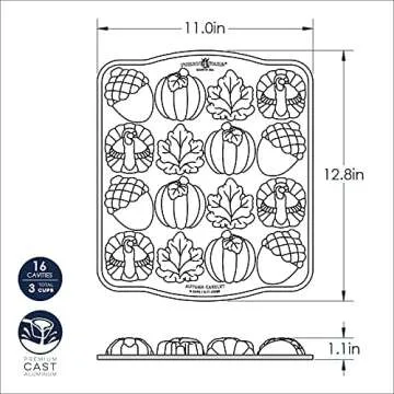 Nordic Ware Autumn Cakelet Pan for Fall Baking Delights
