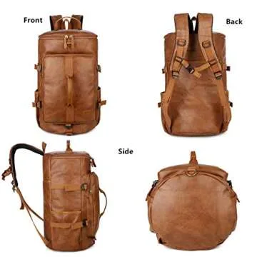 Baosha Stylish Vegan Leather Weekender Bag 3-Ways Convertible