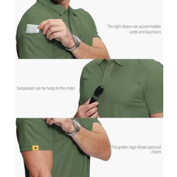 ZITY 5 Pack Mens Polo Shirt Short Sleeve Sports Golf Tennis T-Shirt Moisture-Wicking Summer Shirts