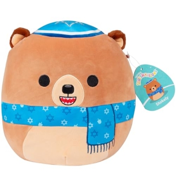 Squishmallows Original 10-Inch Stokely The Jewish Bear - Official Jazwares Plush - Collectible Soft ...