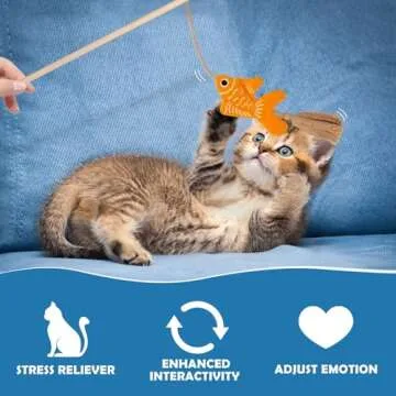CiyvoLyeen Goldfishes Cat Wand Catnip Toys for Cats