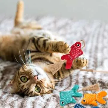 CiyvoLyeen Goldfishes Cat Wand Catnip Toys for Cats