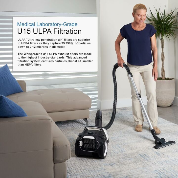WhisperJet C2 Canister Vacuum - Quiet & Efficient