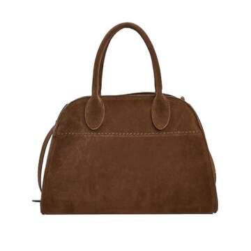 MYIASMS Structured Tote Handle Bag - Chocolate, Large Size