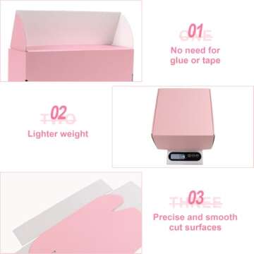DERZIFUN 30 Pack 8x8x4 Inch Corrugated Shipping Boxes, Pink Shipping Mailing Boxes for Packaging, Recyclable Cardboard Box Mailers Small Business