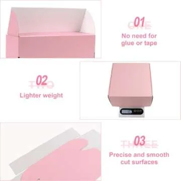 DERZIFUN 30 Pack 8x8x4 Inch Corrugated Shipping Boxes, Pink Shipping Mailing Boxes for Packaging, Recyclable Cardboard Box Mailers Small Business