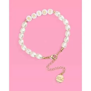 xo, Fetti Bride Pearl Beaded Bracelet - 7" | Bride to Be Jewelry, Bachelorette Party Decorations, Bridesmaid Gift, Bridal Shower Favor, Wedding Accessory