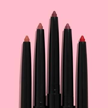 wet n wild Perfect Pout Matte Retractable Gel Lip Liner Pencil, Rich Creamy Long Lasting Color, Well-Defined and Flawless Application, Vegan & Cruelty-Free - Red Gone Burgundy