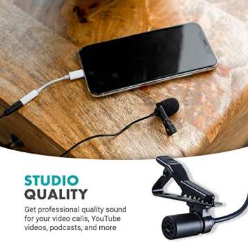 Movo PM10 Lavalier Microphone for Clear Sound Quality