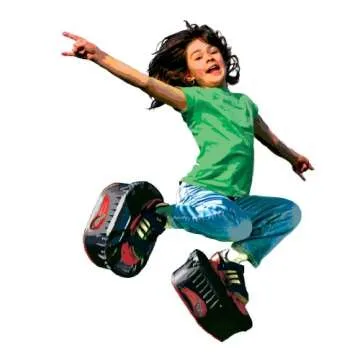 Moon Shoes Bouncy Shoes, Mini Trampolines for Your Feet, One Size, New and Improved, Bounce Your Way to Fun, Very Durable, No Tool Assembly, Athletic Development, max Weight 130 lbs.
