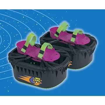 Moon Shoes Bouncy Shoes, Mini Trampolines for Your Feet, One Size, New and Improved, Bounce Your Way to Fun, Very Durable, No Tool Assembly, Athletic Development, max Weight 130 lbs.