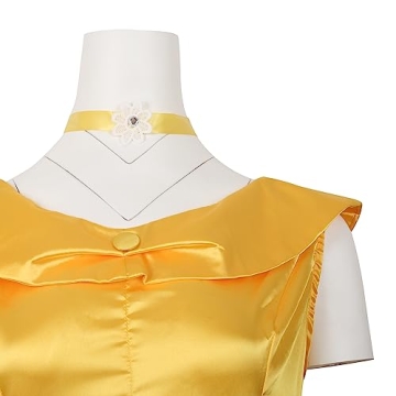 Drofe Princess Dress Costume for Women Stylish Yellow Gown