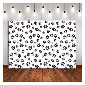 8X6FT Puppy Dog Photo Background for Kids Parties