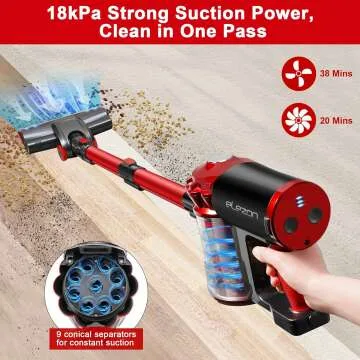 A200 Powerful Cordless Vacuum Cleaner with HEPA Filter