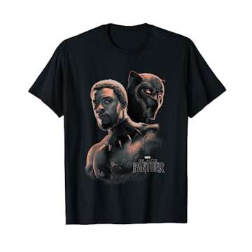 Marvel Black Panther T'Challa Unmasked Portrait Short Sleeve T-Shirt