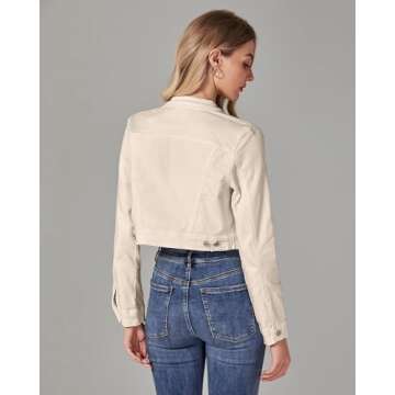 Luvamia Cropped Jean Jacket for Women - Trendy Comfort