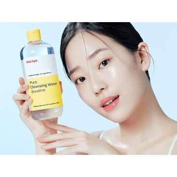 ma:nyo Pure Cleansing Water | Triple Micellar Technology for Sensitive Skin, Makeup Remover & Hydrating Cleanser, Korean Skincare 16.9 fl oz (500ml)