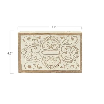 Elegant Handcrafted Mango Wood Boxes Set - Creative Co-Op