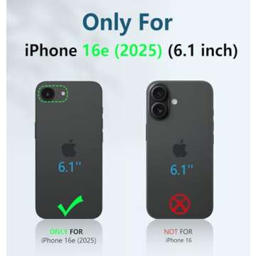 FNTCASE for iPhone 16e Case: Military Grade Protection & Kickstand - Green