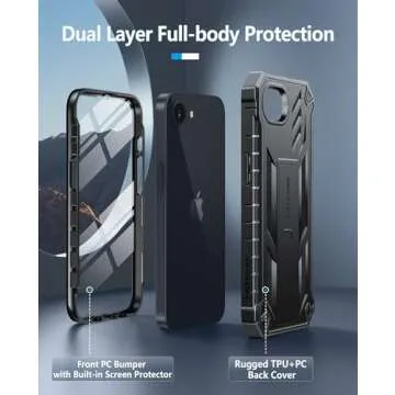 FNTCASE iPhone 16e - Rugged Case with Kickstand & Protection