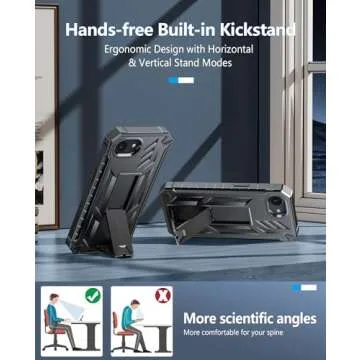FNTCASE iPhone 16e - Rugged Case with Kickstand & Protection