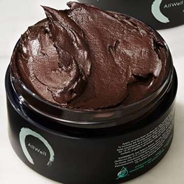 AllWell Beauty Masking Kit | Moisturizing Exfoliating Botanical Radiant Face & Body Mask | With Red Maple, Safflower, & Lavender | Made in the USA, Vegan, Cruelty-Free | 3.38 Fl Oz. Jar + Applicator