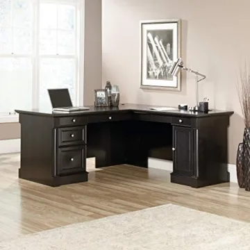 Sauder Palladia L-Desk for Elegant Home Office Setup