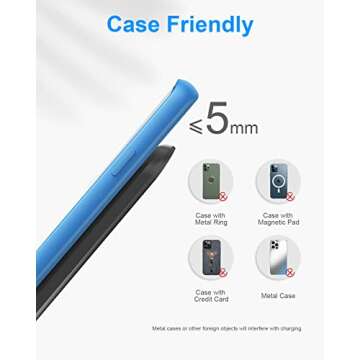 NANAMI Upgraded Fast Wireless Charger, Qi-Certified Wireless Charging Stand Compatible with Samsung Galaxy S24/S23/S22/S21/S20 & Qi Phone Charger for iPhone 16/16 Plus/16 Pro/16 Pro Max/15/14/13/12