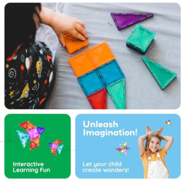 PicassoTiles Mini Magnetic Building Blocks Travel Set