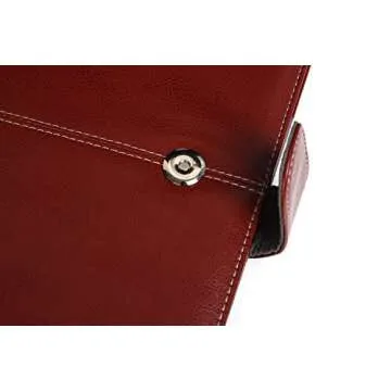 MOSISO Compatible with MacBook Pro 15 inch Retina (A1398, Version 2015/2014/2013/end 2012), PU Leather Portfolio Protective Stand Cover Sleeve, Brown
