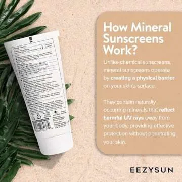 EEZYSUN Mineral SPF 50 Sunscreen | Infused with Aloe Vera | Vegan and Cruelty-Free | Hawaii 104 Reef...