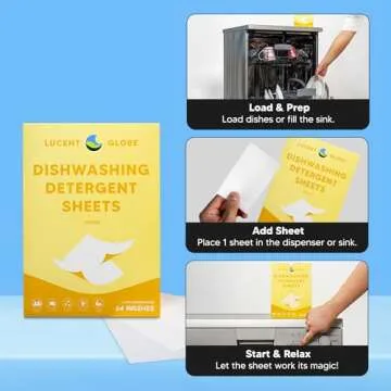 Lucent Globe Dishwasher Detergent Sheets - Eco-Friendly Power
