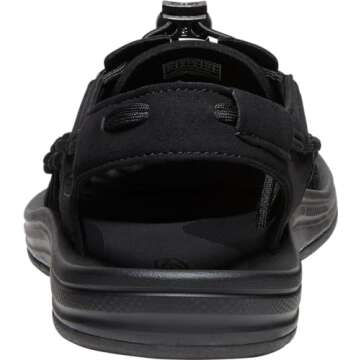 KEEN Men's UNEEK Classic Two Cord Sandals, Black/Black, 11 D (Medium) US