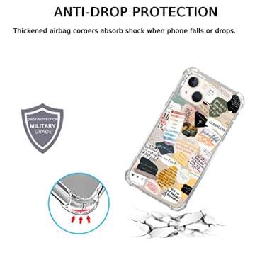 Dohakemuny Inspirational Aesthetic Case Compatible with iPhone 13, Bible Christian Positive Quotes Case for iPhone 13 for Teens Men and Women, Cool Trendy TPU Bumper Case Cover