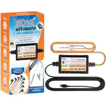 ROVE R2-4K Dual Dash Cam with Hardwire Kit