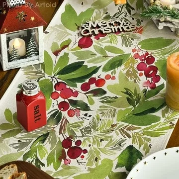 Vibrant Christmas Table Runner for Festive Dining