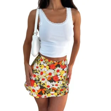 Stylish Womens Mini Skorts with Built-In Shorts 2025