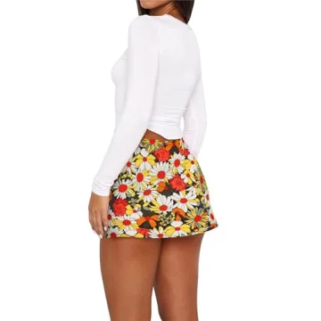 Stylish Womens Mini Skorts with Built-In Shorts 2025