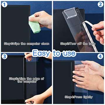 Zonon 2 Pcs Multifunction Computer Monitor Memo Board Computer Message Board Side Panel Desktop Sticky Note Holder Office Decor Women Transparent Memo Phone Holder Left and Right(2 Pieces)