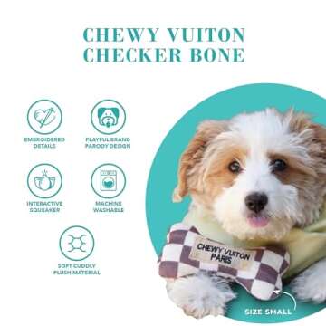 Stylish Haute Diggity Dog Chewy Vuiton Bone for Dogs