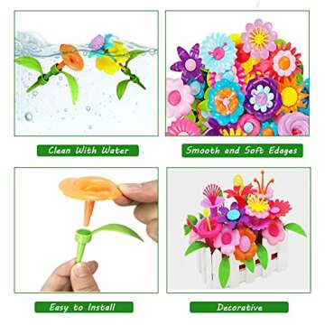 Gifts Toys for 3, 4, 5, 6 Year Old Girls - DIY Flower Garden Building Kits Educational Outdoor Activ...