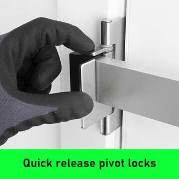 Door Security Bar-by Doorricade-Secure The Entire Width of Your Inward Opening Front Door-Safe Room. Fits Doors 33"-36" Wide.