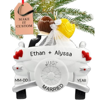 Personalized Wedding Ornament 2024 – Fast & Free 24h Customization – Wedding Christmas Ornament ...