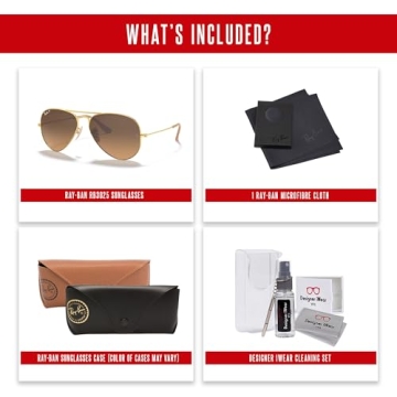 Ray-Ban RB3025 Aviator Sunglasses with iWear Bundle