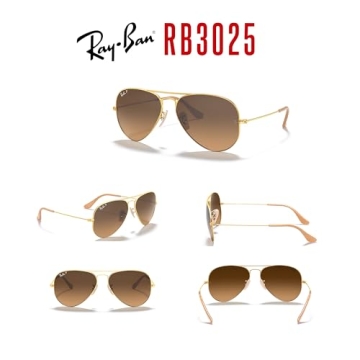 Ray-Ban RB3025 Aviator Sunglasses with iWear Bundle