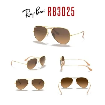 Ray-Ban RB3025 Aviator Sunglasses with iWear Bundle