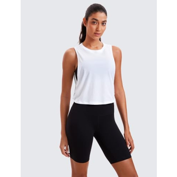 CRZ YOGA Pima Cotton Cropped Tank - Stylish & Breathable